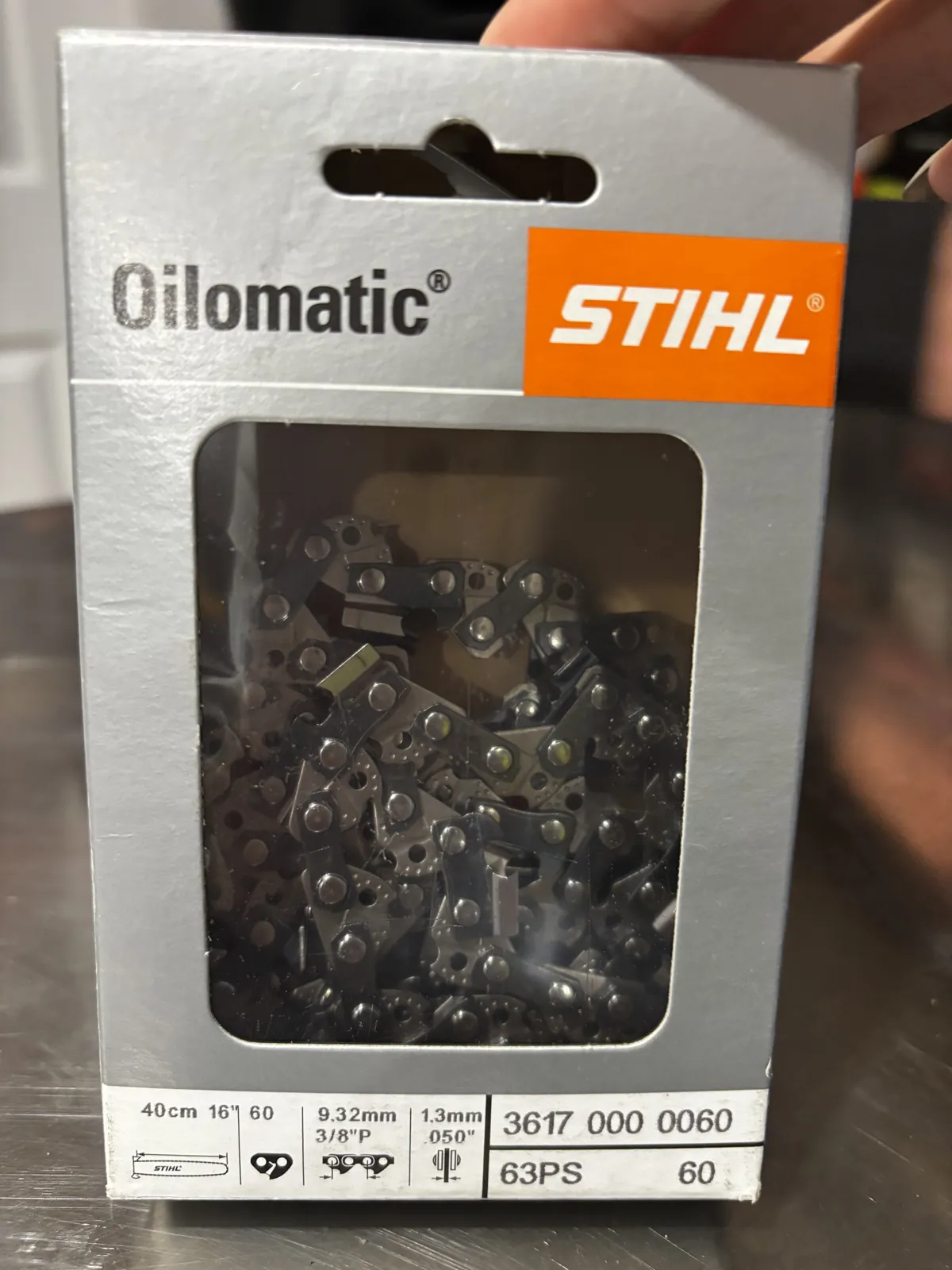 Chaîne Stihl Oilomatic 63 PS, 3/8 po, .050, 60 maillons (16 po)