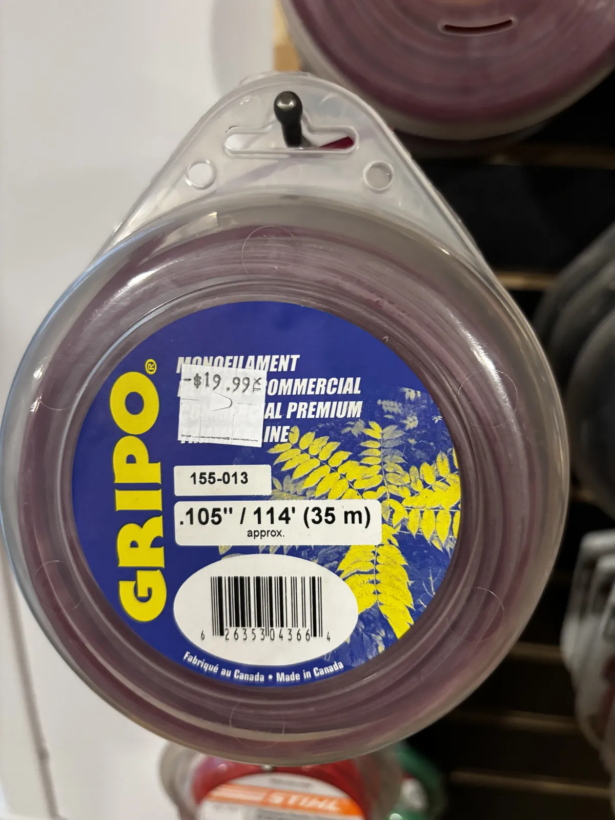 Fil coupe-herbe Gripo commercial .105 po, 35 m