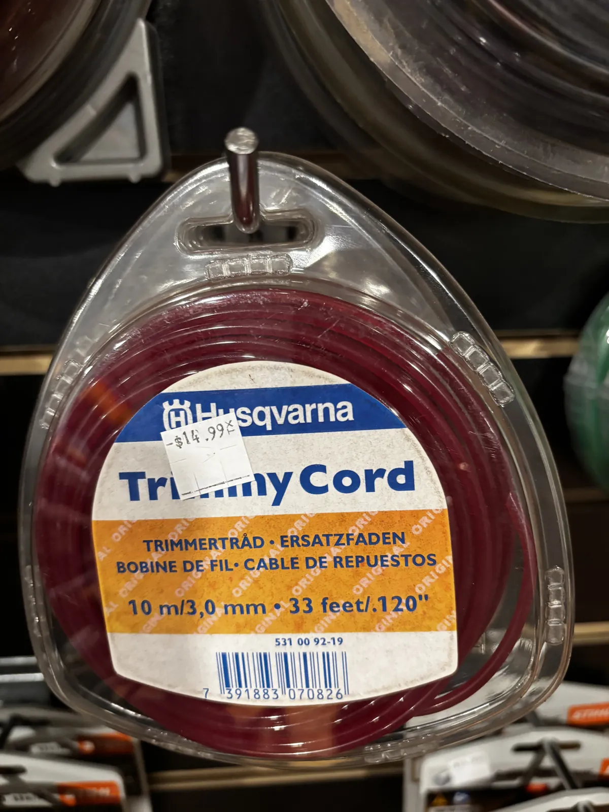 Fil coupe-herbe Husqvarna Trimmy Cord 3,0 mm (.120 po), 10 m