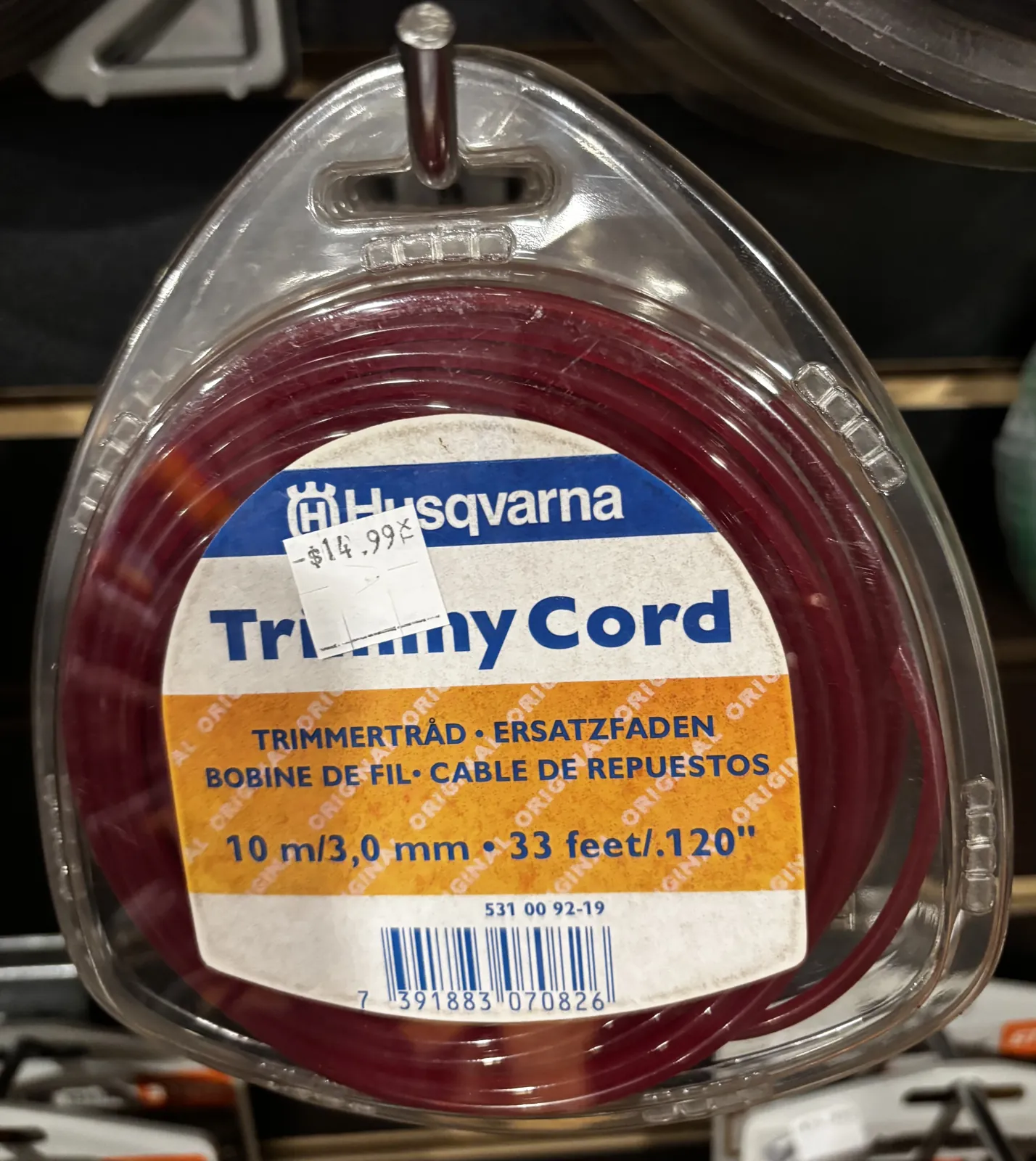 Fil coupe-herbe Husqvarna Trimmy Cord 3,0 mm (.120 po), 10 m