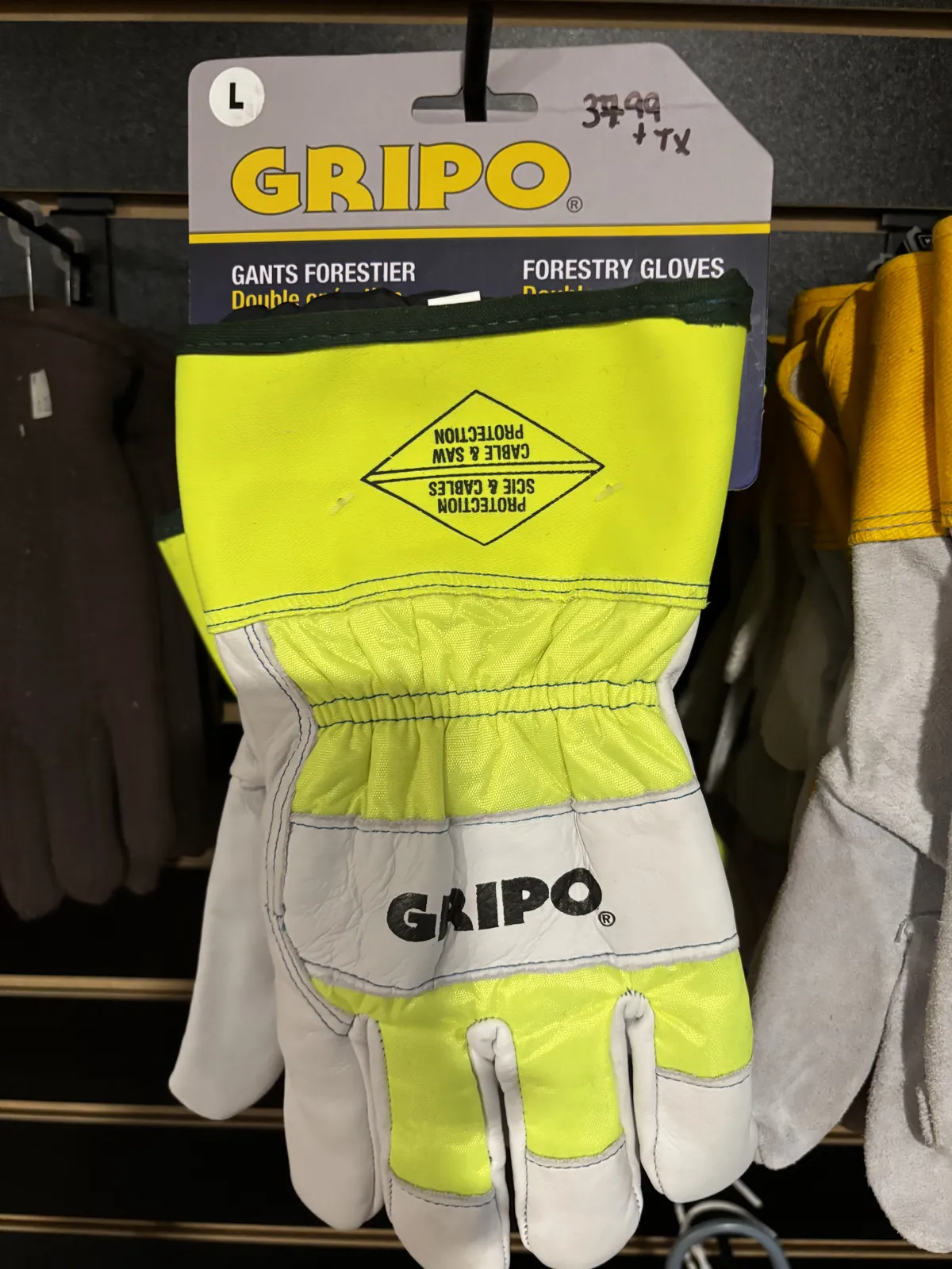 Gants forestier Gripo, protection scie et câble
