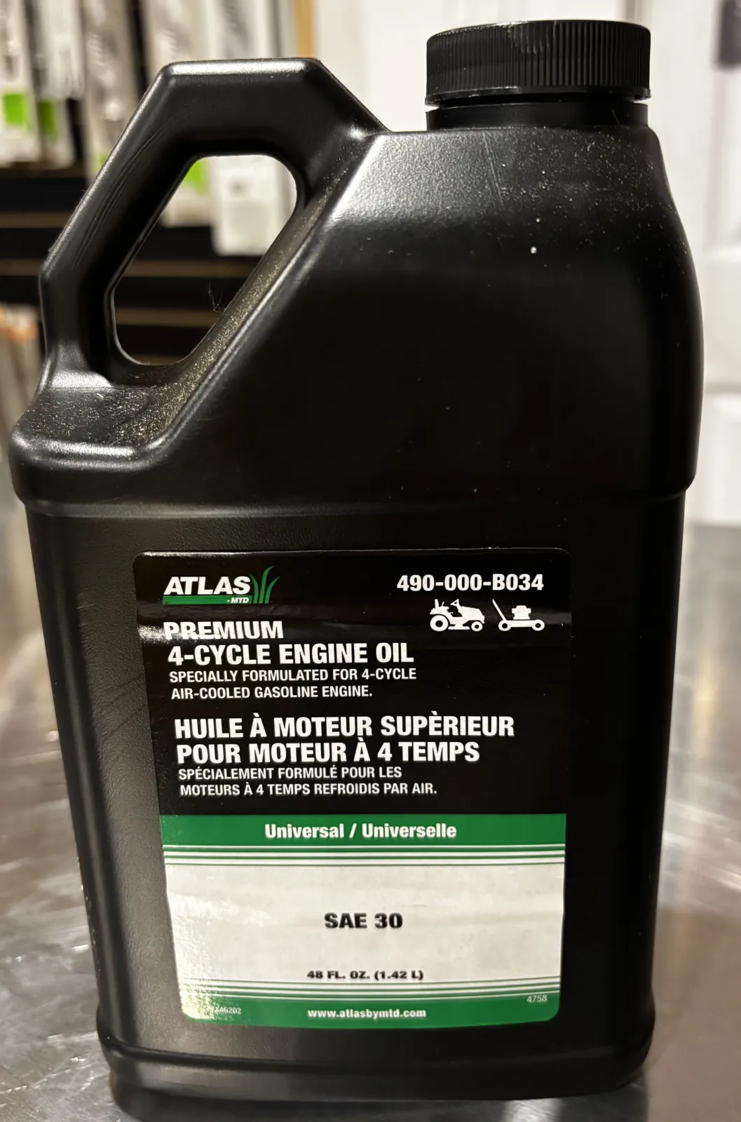 Huile Atlas 4 temps SAE 30, 1,42 L